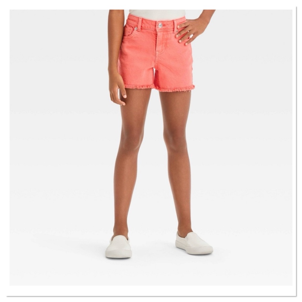 Girl’s Mid-Rise Cut Off Jean Shorts Cat & Jack